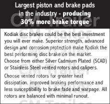 E Coated*,Dacromet Finish or Stainless Steel Hydraulic Caliper